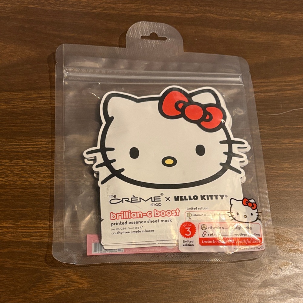 The Crème Shop x Hello Kitty Brillian-C Boost Sheet Mask (Pack of 3)